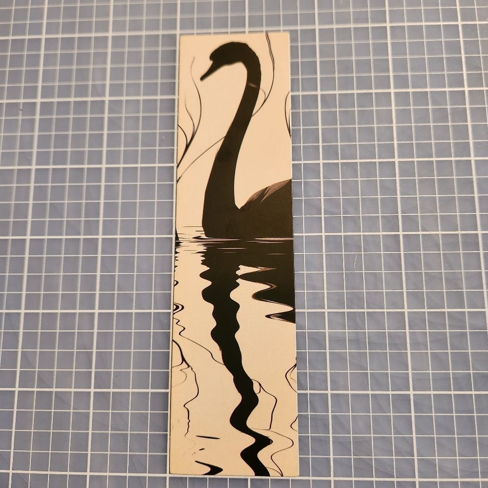 10/$10 Bookmark Swan One Sided Paper Card Stock Book Mark Bookmarker